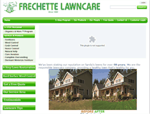 Tablet Screenshot of frechettelawncare.com